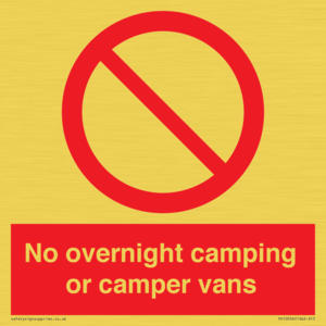 No overnight camping or camper vans